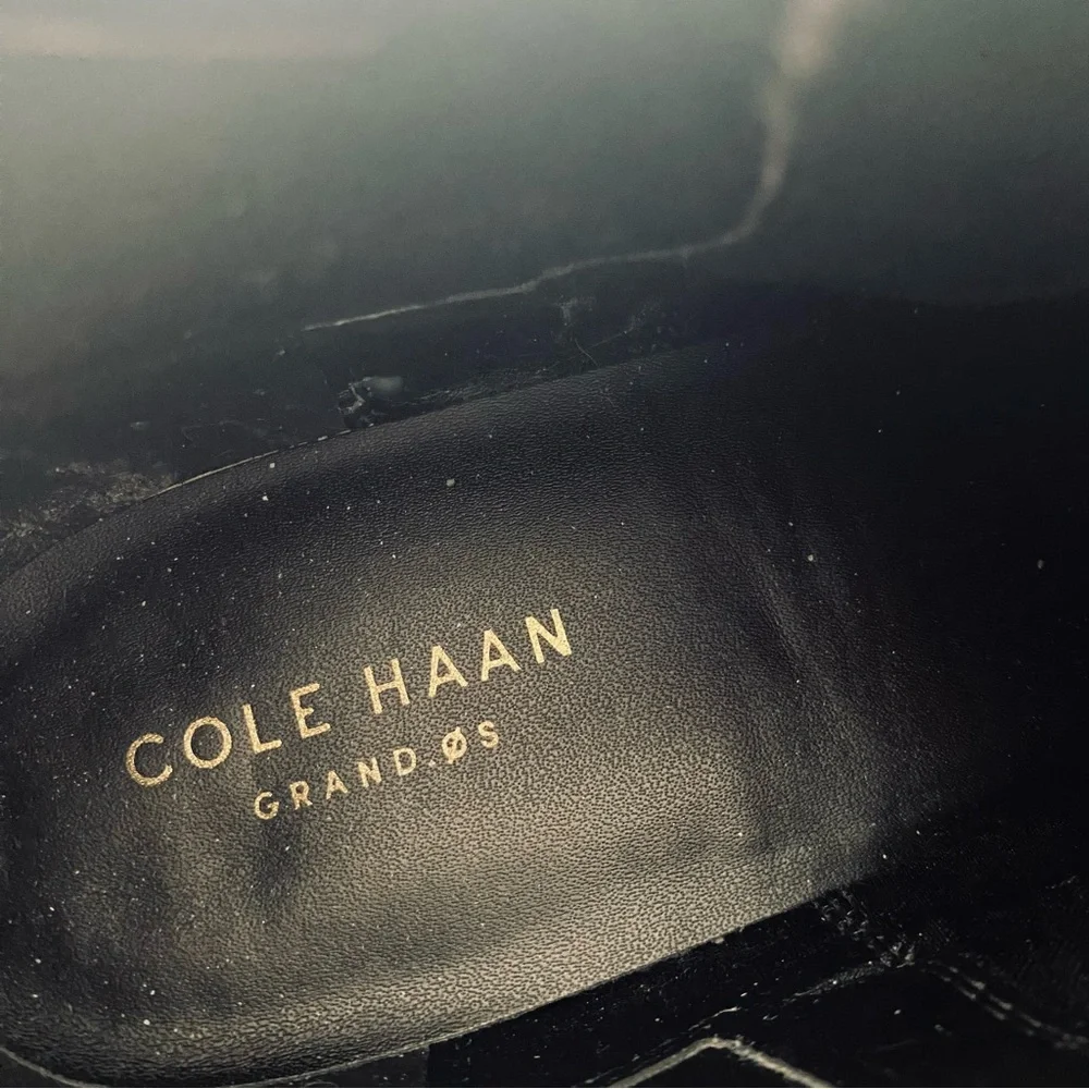 Cole Haan Hara Genuine‎ Leather Snake Skin Print Ankle Stretch Bootie Size 8.5